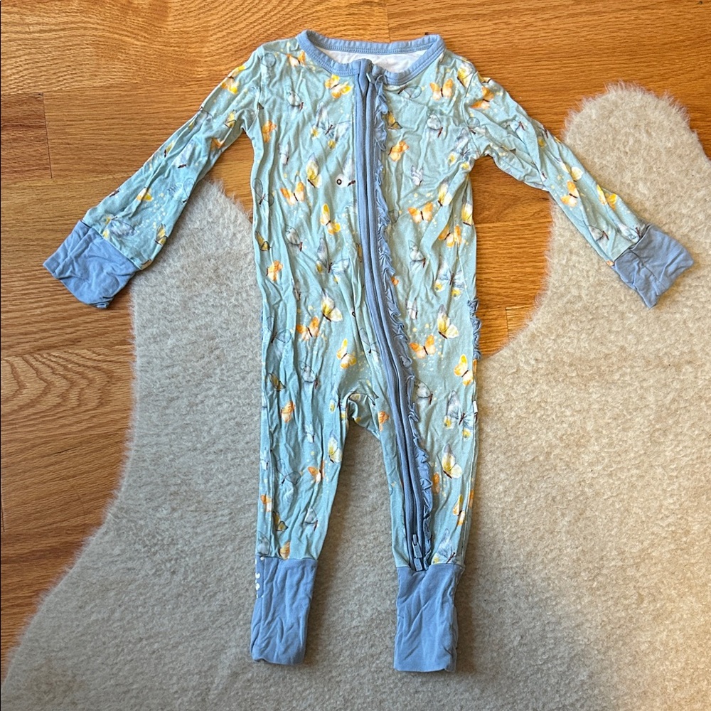 Laree + Co. Blue and Yellow Kids One Piece Sz. 6-12 Months